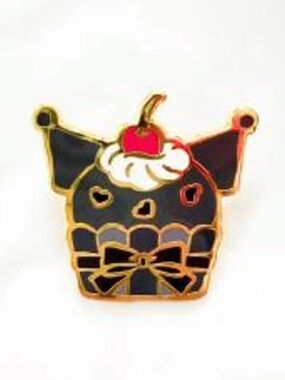 Loungefly Kuromi Black Cupcake Enamel Pin with Cherry